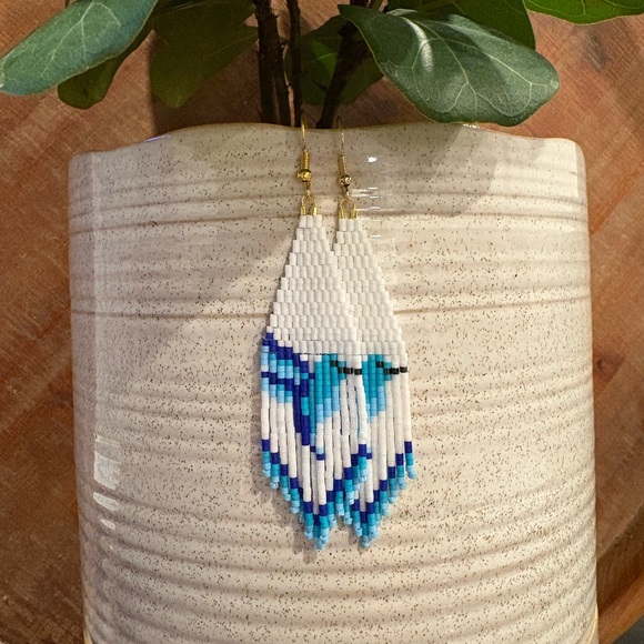 Beaded Hummingbird Earrings - Picture 2 of 2